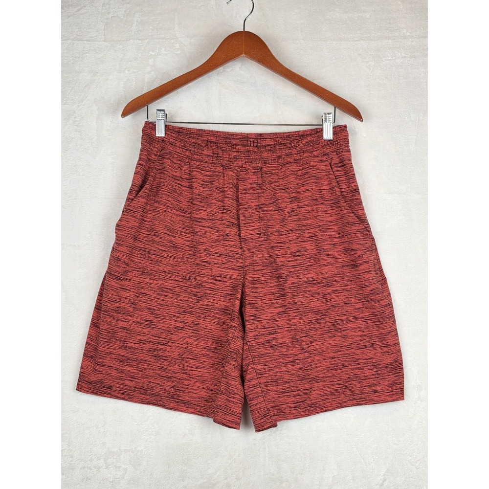 Lululemon Pace Breaker Linerless Short 9in Mens L Red Orange Heather Drawstring
